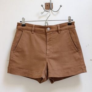 Everlane Cotton Twill Short in Brown size 2/4